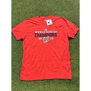 MLB T-Shirt Mens Size XL Washington Nationals Red 2019 World Series Champions‎